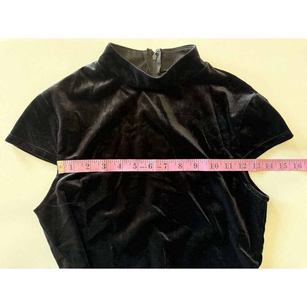 Y2K Velvet Crop Top Floral Skirt Set Dress Party Formal Skater Whimsigoth XS/S - Picture 10 of 16